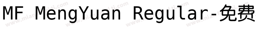 MF MengYuan Regular字体转换